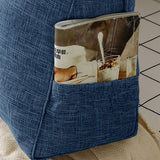 SOGA 2X 120cm Blue Triangular Wedge Bed Pillow Headboard Backrest Bedside Tatami Cushion Home Decor