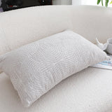 SOGA 2X 35cm Throw Pillow Off White Lumbar Embroidered Decorative Cover Stitch for Home Decor