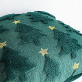SOGA 2X 45cm Festive Teal Christmas Tree Gold Star Holiday Throw Pillow