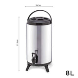 SOGA 6 x 8L Portable Insulated Cold/Heat Coffee Tea Beer Barrel Brew Pot With Dispenser