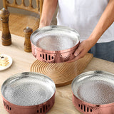 SOGA 26cm Hammered Texture Dry Pot in Rose Gold Color for a Kitchen Essential