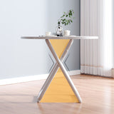 SOGA 2X 80cm White Modern Minimalist Table with Sleek Surface Stylish and Functional Design