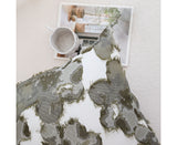 SOGA 45cm Gray Abstract Floral Watercolor Throw Pillow