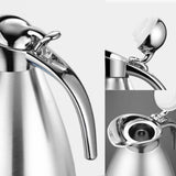 SOGA 1.5L Silver Color 3-Layer Inner Stainless Steel, Vacuum Insulated and Outer Stainless Steel Thermal Flask
