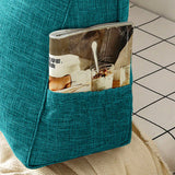 SOGA 120cm Blue Green Triangular Wedge Bed Pillow Headboard Backrest Bedside Tatami Cushion Home Decor