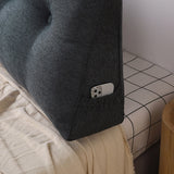 SOGA 4X 120cm Dark Grey Triangular Wedge Bed Pillow Headboard Backrest Bedside Tatami Cushion Home Decor