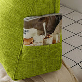 SOGA 2X 120cm Green Triangular Wedge Bed Pillow Headboard Backrest Bedside Tatami Cushion Home Decor