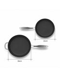 SOGA Stainless Steel Fry Pan 22cm 34cm Frying Pan Skillet Induction Non Stick Interior FryPan