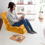 SOGA Floor Recliner Folding Lounge Sofa Futon Couch Folding Chair Cushion Apricot