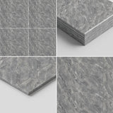 SOGA Peel & Stick Floor and Wall Tiles 30 x 60cm 10 Pack Grey Faux Marble