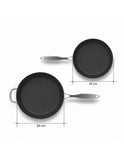 SOGA Stainless Steel Fry Pan 20cm 34cm Frying Pan Skillet  Induction Non Stick Interior FryPan