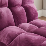 SOGA 2X Floor Recliner Folding Lounge Sofa Futon Couch Folding Chair Cushion- Magenta