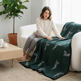 SOGA Forest Green Zebra Print Throw Blanket 130x180cm Acrylic