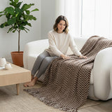 SOGA Chocolate Brown Throw Blanket 130x170cm Soft Polyester