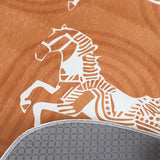 SOGA Four-Seater Orange Horse Print 90x260cm Throw Blanket Sofa Cover