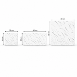 SOGA Peel & Stick Floor and Wall Tiles 30 x 30cm 10 Pack White Faux Marble