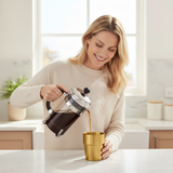 SOGA 175ml Stainless Steel Cups Set of 6 Reusable Durable Gold Drinking Tumblers