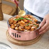 SOGA 26cm Hammered Texture Dry Pot in Rose Gold Color for a Kitchen Essential