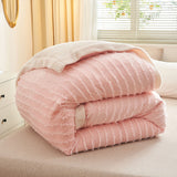 SOGA 2X Throw Blanket Warm Cozy Double Sided Thick Flannel Coverlet Fleece Bed Sofa Comforter Pink