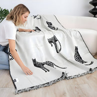 SOGA One-seater White Sofa Cover Leopard Print 130x180cm Polyester