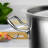 SOGA Stock Pot 12Lt  25CM Top Grade Thick Stainless Steel Stockpot 18/10