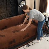 SOGA Two-seater Brown Sofa Cover Leopard Print 180x260cm Polyester
