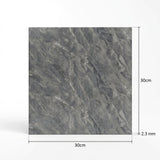 SOGA Peel & Stick Floor and Wall Tiles 30 x 30cm 10 Pack Grey Faux Marble