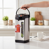 SOGA 4.2L Silver Stainless Steel Electric Thermal Pot Dispenser with 3 Dispensing Modes