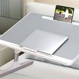 SOGA 60X40cm Grey Small Laptop Bed Portable Foldable Study Table Adjustable