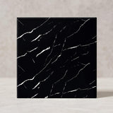 SOGA Peel & Stick Floor and Wall Tiles 30 x 30cm 10 Pack Black Faux Marble