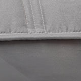 SOGA 2X  Grey 183cm Wide Mattress Cover Thick Quilted Stretchable Bed Spread Sheet Protector with Pillow Covers