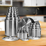SOGA Stock Pot 50Lt Top Grade Thick Stainless Steel Stockpot 40CM 18/10