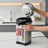 SOGA 2X 3.8L Silver Stainless Steel Electric Thermal Pot Dispenser with 3 Dispensing Modes