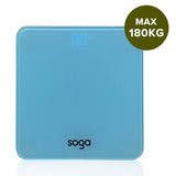 SOGA 2X 180kg Digital Fitness Weight Bathroom Gym Body Glass LCD Electronic Scales Blue