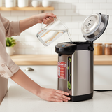 SOGA 2X 3.8L Silver Stainless Steel Electric Thermal Pot Dispenser with 3 Dispensing Modes