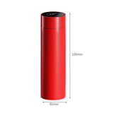 SOGA 500ML Stainless Steel Smart LCD Thermometer Display Bottle Vacuum Flask Thermos Red