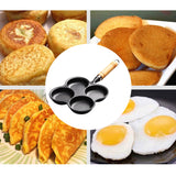 SOGA 4 Mold Multi-Portion Cast Iron Breakfast Fried Egg Pancake Omelet Fry Pan