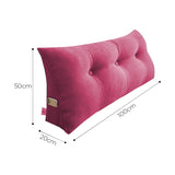SOGA 100cm Pink Triangular Wedge Bed Pillow Headboard Backrest Bedside Tatami Cushion Home Decor
