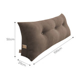 SOGA 2X 100cm Coffee Triangular Wedge Bed Pillow Headboard Backrest Bedside Tatami Cushion Home Decor