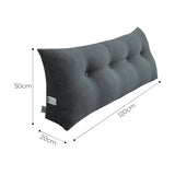 SOGA 120cm Dark Grey Triangular Wedge Bed Pillow Headboard Backrest Bedside Tatami Cushion Home Decor