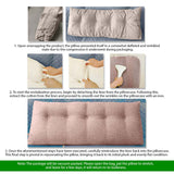 SOGA 4X 180cm Pink Triangular Wedge Bed Pillow Headboard Backrest Bedside Tatami Cushion Home Decor