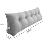 SOGA 100cm Silver Triangular Wedge Bed Pillow Headboard Backrest Bedside Tatami Cushion Home Decor