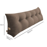 SOGA 4X 150cm Coffee Triangular Wedge Bed Pillow Headboard Backrest Bedside Tatami Cushion Home Decor