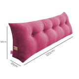SOGA 120cm Pink Triangular Wedge Bed Pillow Headboard Backrest Bedside Tatami Cushion Home Decor