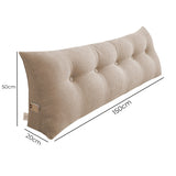 SOGA 4X 150cm Beige Triangular Wedge Bed Pillow Headboard Backrest Bedside Tatami Cushion Home Decor