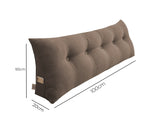 SOGA 4X 100cm Coffee Triangular Wedge Bed Pillow Headboard Backrest Bedside Tatami Cushion Home Decor