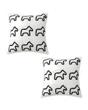 SOGA 2X 45cm Throw Pillow White Teddy Fleece Square Pony Design Decorative Cushion for Living Room
