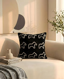 SOGA 2X 45cm Throw Pillow Black Teddy Fleece Square Pony Design Decorative Cushion for Living Room