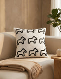 SOGA 2X 45cm Throw Pillow White Teddy Fleece Square Pony Design Decorative Cushion for Living Room