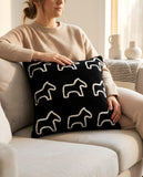 SOGA 2X 45cm Throw Pillow Black Teddy Fleece Square Pony Design Decorative Cushion for Living Room